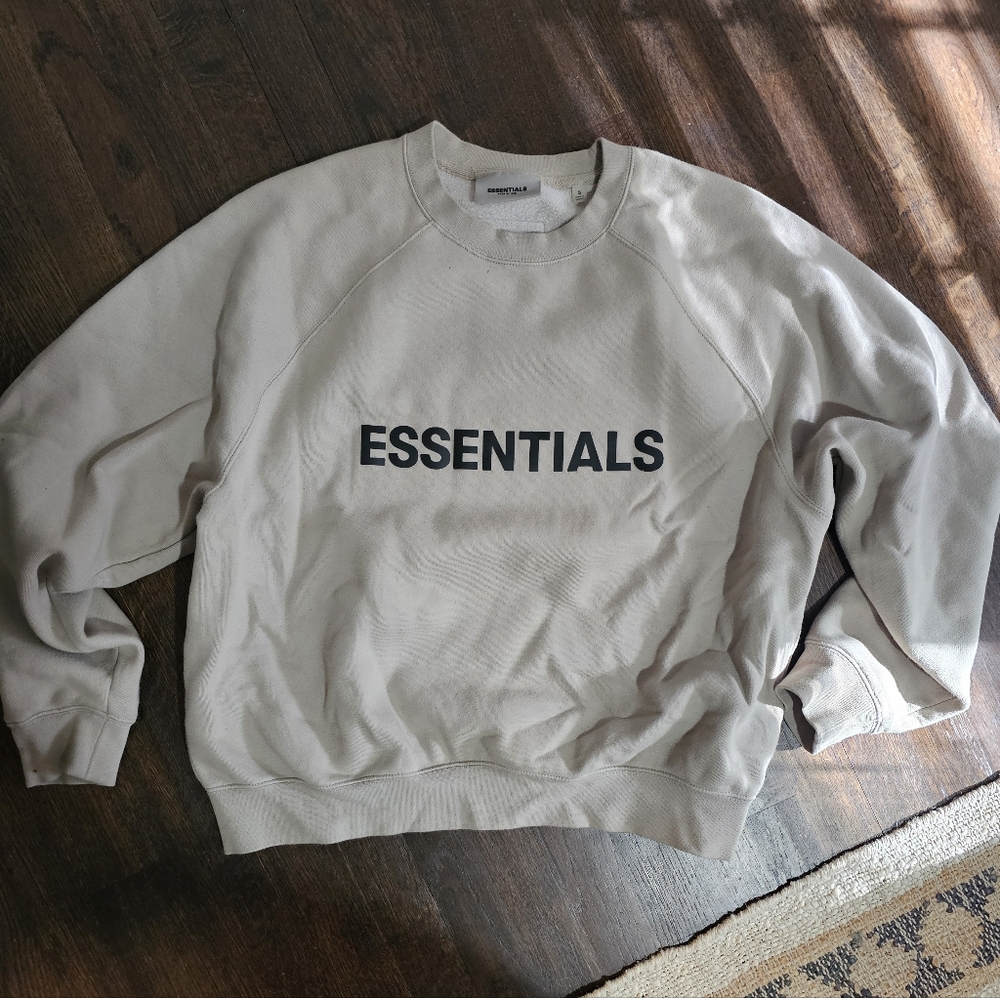 Authentic Fear of God Essentials Tan Crewneck Sweater